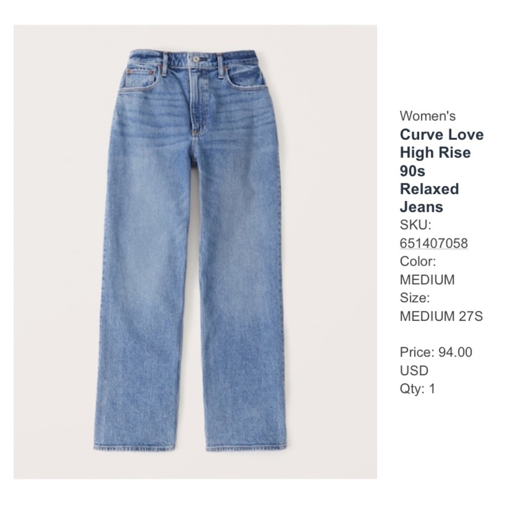 Women's Curve Love High Rise 90s Relaxed Jeans | 27S